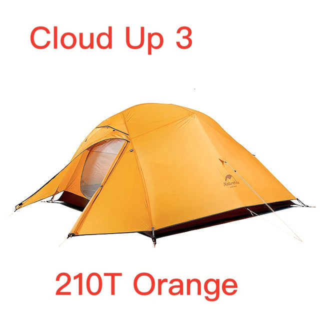 Naturehike Cloud Up Serie 123 Upgraded Camping Tent Waterproof Outdoor Hiking Tent 20D 210T Nylon Backpacking Tent With Free Mat