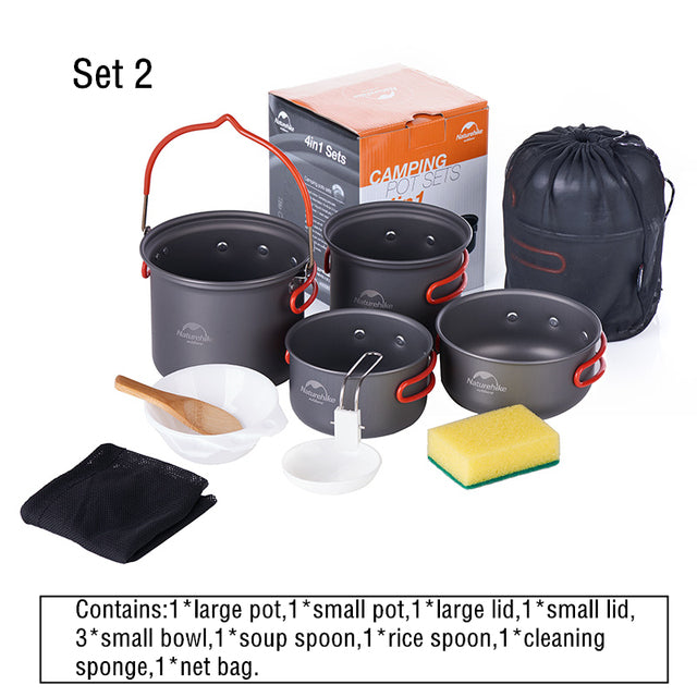 Ultralight Camping Cookware Cooking Gear Set