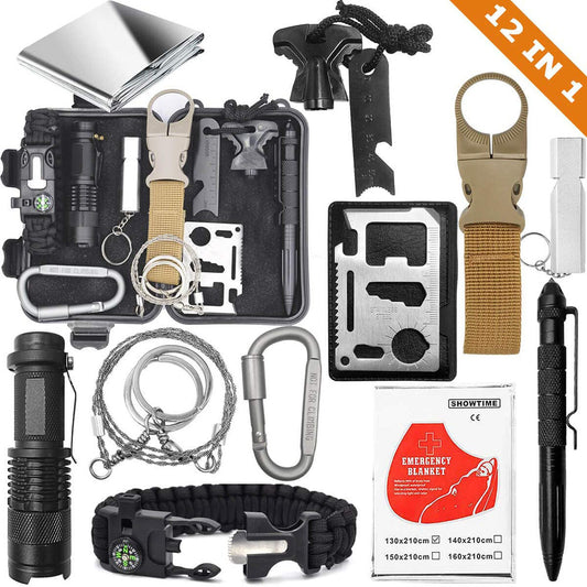 The 12-in-1 Basic Explorer Survival Gear Kit