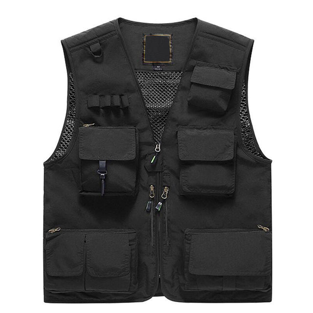 Mountainskin Men Hiking Vests Outdoor Multi-pockets Unloading Dry Thin Mesh Military Cargo Male Photograp Coats Waistcoat VA707