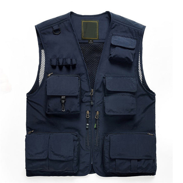 Mountainskin Men Hiking Vests Outdoor Multi-pockets Unloading Dry Thin Mesh Military Cargo Male Photograp Coats Waistcoat VA707