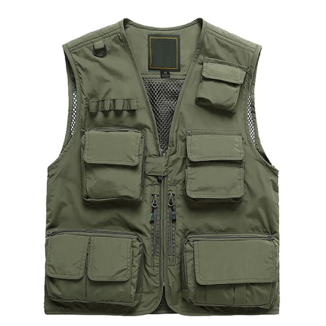 Mountainskin Men Hiking Vests Outdoor Multi-pockets Unloading Dry Thin Mesh Military Cargo Male Photograp Coats Waistcoat VA707