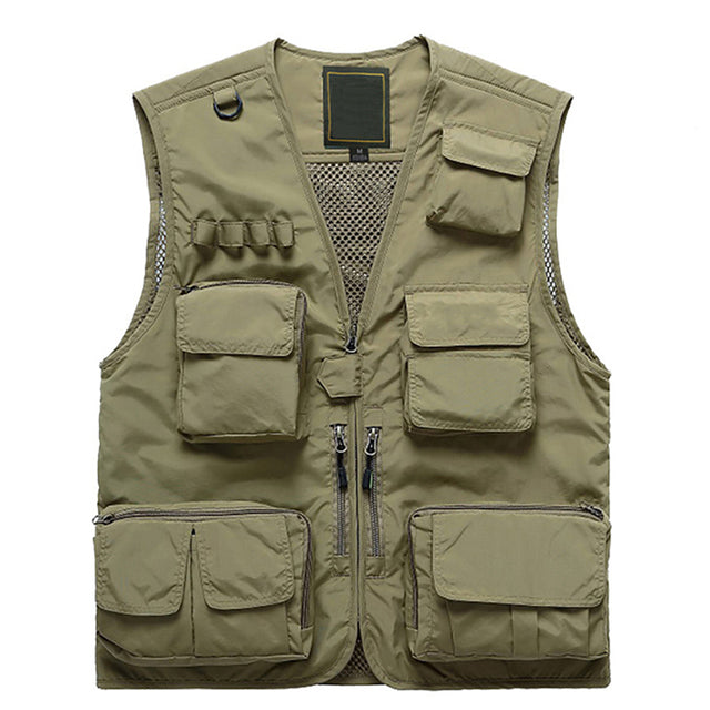 Mountainskin Men Hiking Vests Outdoor Multi-pockets Unloading Dry Thin Mesh Military Cargo Male Photograp Coats Waistcoat VA707