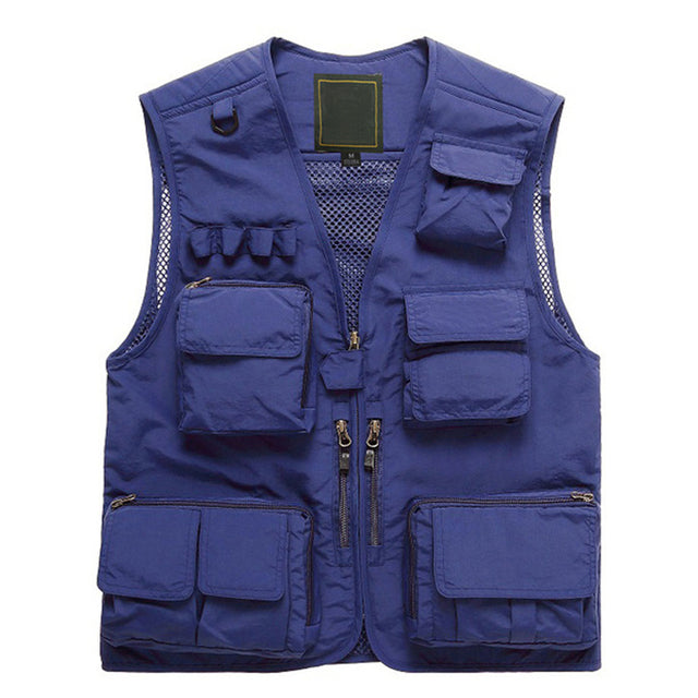 Mountainskin Men Hiking Vests Outdoor Multi-pockets Unloading Dry Thin Mesh Military Cargo Male Photograp Coats Waistcoat VA707