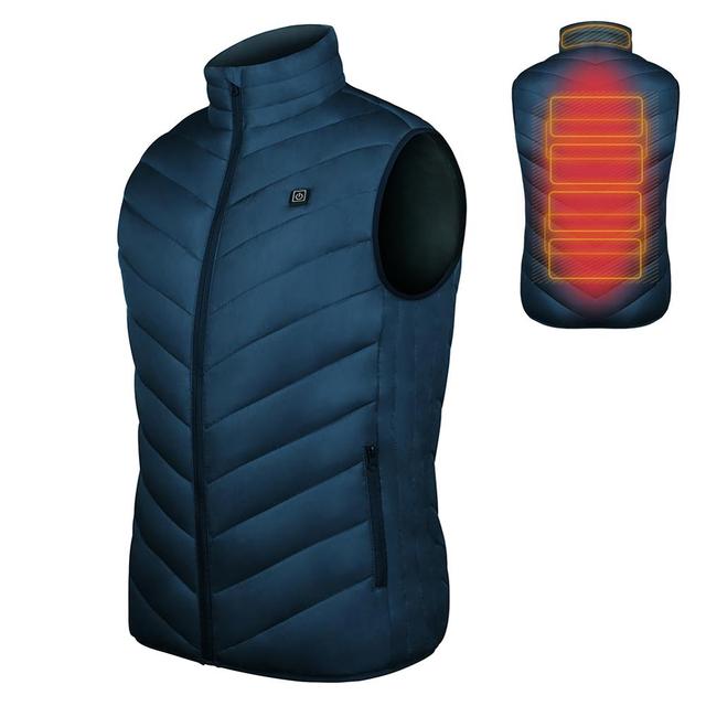 Winter Electric Heating Jacket USB Heated Vest Feather Camping Hiking Riding Golf Hunting Thermal Clothing For Men &amp; Women