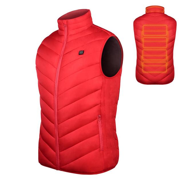 Winter Electric Heating Jacket USB Heated Vest Feather Camping Hiking Riding Golf Hunting Thermal Clothing For Men &amp; Women