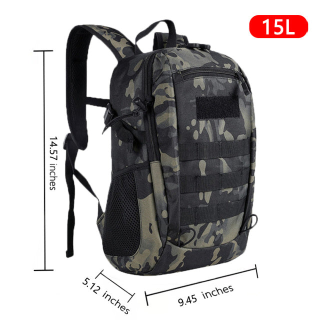 Outdoor Tactical Backpack Military Rucksacks Men 15L 20L Waterproof Sport Travel Backpacks Camping Mochila Fishing Hunting Bags