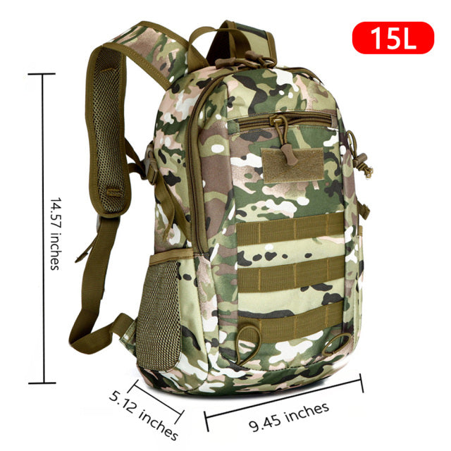 Outdoor Tactical Backpack Military Rucksacks Men 15L 20L Waterproof Sport Travel Backpacks Camping Mochila Fishing Hunting Bags