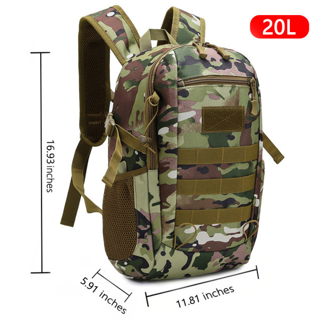 Outdoor Tactical Backpack Military Rucksacks Men 15L 20L Waterproof Sport Travel Backpacks Camping Mochila Fishing Hunting Bags