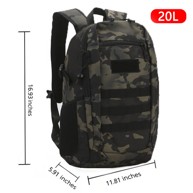 Outdoor Tactical Backpack Military Rucksacks Men 15L 20L Waterproof Sport Travel Backpacks Camping Mochila Fishing Hunting Bags