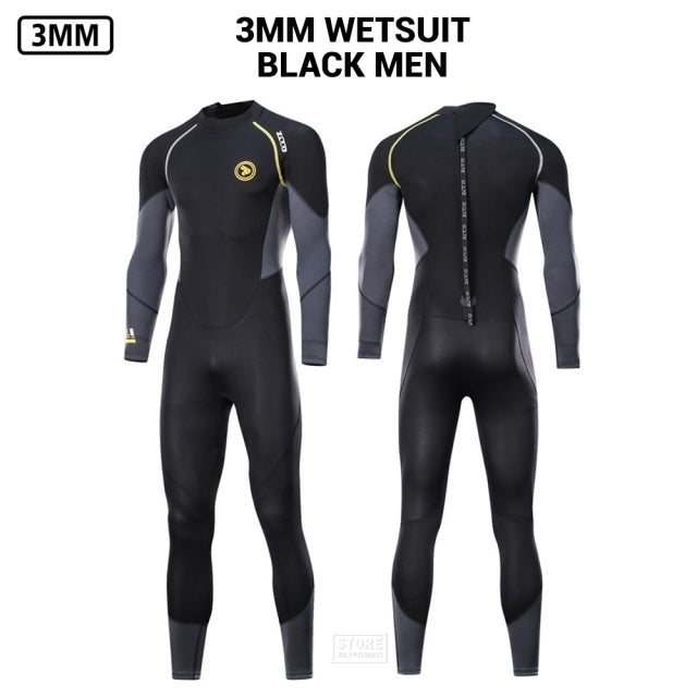 Men Wetsuit 3mm Neoprene Surfing Scuba Diving Snorkeling Swimming Body Suit Wet Suit Surf Kitesurf  Clothes Equipment