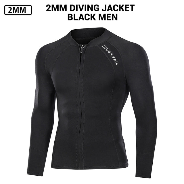 Neoprene 2MM Men Women Wetsuit Jacket Pants Scuba Diving Suit Surf Snorkeling Underwater Fishing Spearfishing Kitesurf Equipment