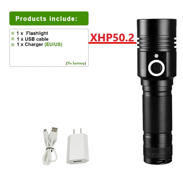 Super XHP120 Most Powerful Led Flashlight XHP90 High Power Torch light Rechargeable Tactical flashlight 18650 Usb Camping Lamp