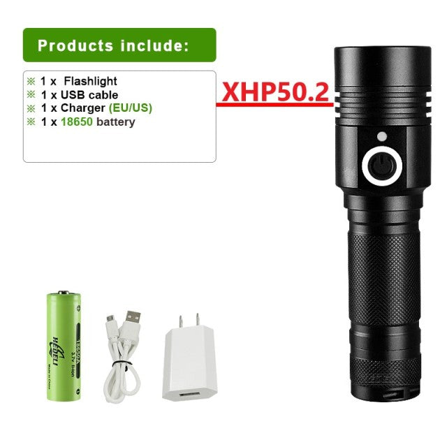 Super XHP120 Most Powerful Led Flashlight XHP90 High Power Torch light Rechargeable Tactical flashlight 18650 Usb Camping Lamp