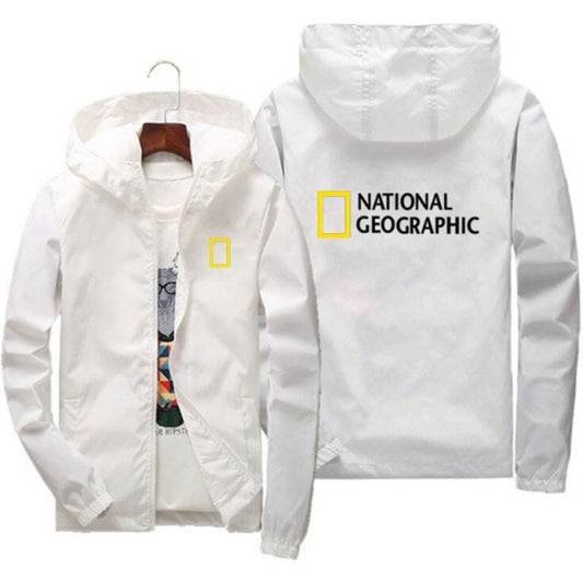 National Geographic Jacket Men&#39;s Survey Explorer Top Jacket Men&#39;s Fashion Outdoor Clothing Funny Windbreaker Hoodie