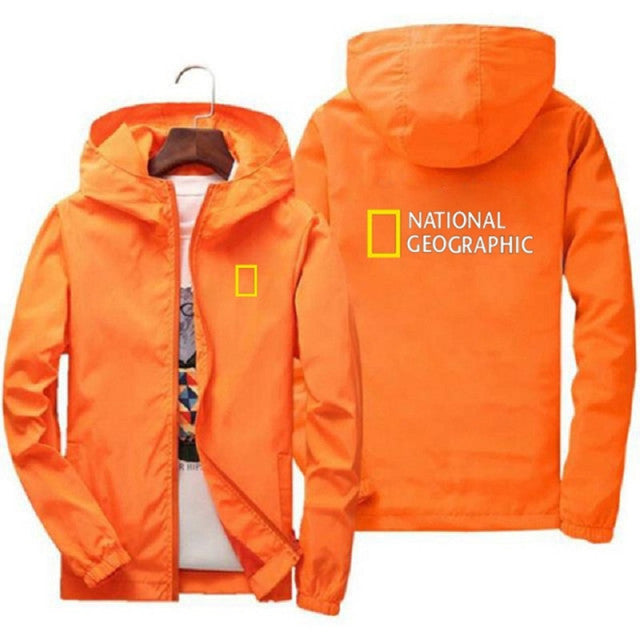 National Geographic Jacket Men&#39;s Survey Explorer Top Jacket Men&#39;s Fashion Outdoor Clothing Funny Windbreaker Hoodie