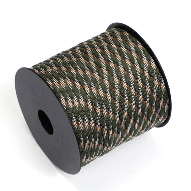 New 2021 50m Paracord 4mm Paracord 7 Strand Core Outdoor Camping Rope Parachute Cord Lanyard Tent Multifunction Cordave