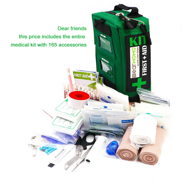 The Ultimate 165-Piece Emergency Medical Rescue First-Aid Kit & Medic Bag