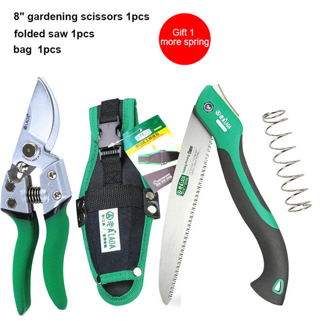 LAOA Camping Saw Foldable Portable Secateurs Gardening Pruner 10 Inch Tree Trimmers Garden Tool for Woodworking Folding Hand Saw