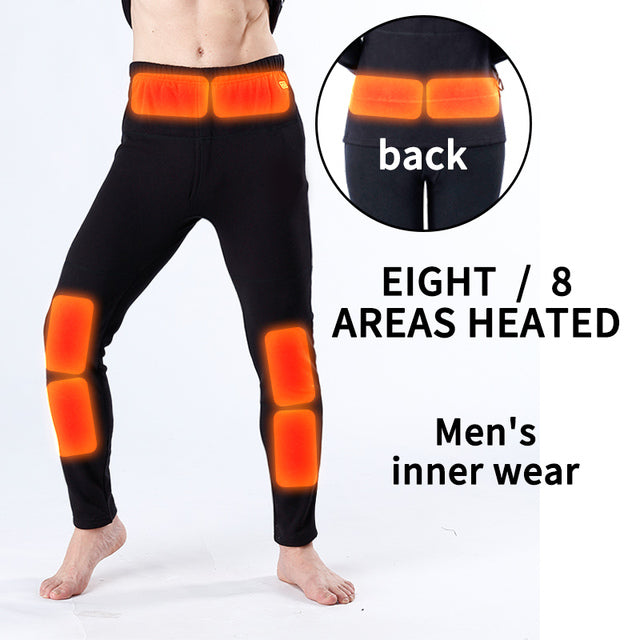 Winter outdoor sports warm pants men women electric heating USB charging heating clothing plus velvet thick casual Heated pants