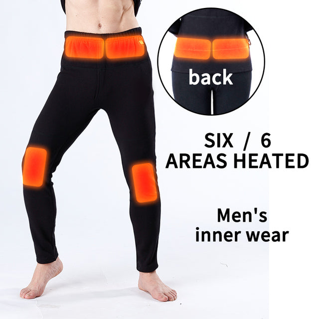 Winter outdoor sports warm pants men women electric heating USB charging heating clothing plus velvet thick casual Heated pants