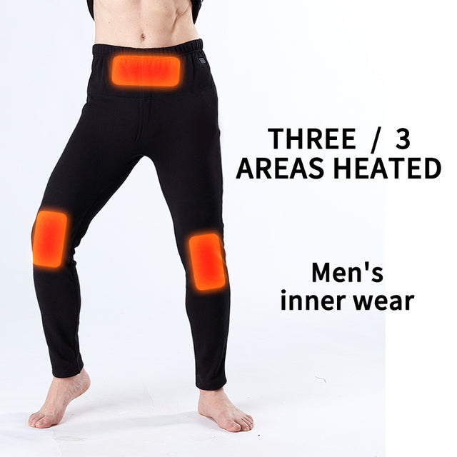 Winter outdoor sports warm pants men women electric heating USB charging heating clothing plus velvet thick casual Heated pants