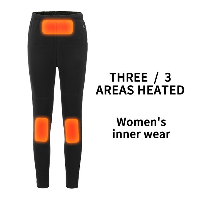 Winter outdoor sports warm pants men women electric heating USB charging heating clothing plus velvet thick casual Heated pants