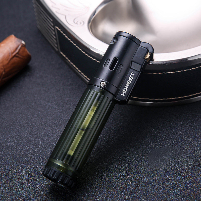 Mini Jet Torch Flint Camping Survival Lighter Portable Spray Gun Butane Metal Cigarette Cigar Lighter Windproof Gadgets Men