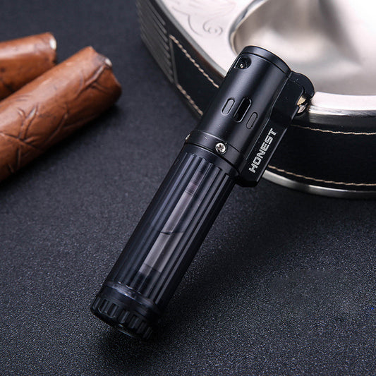 Mini Jet Torch Flint Camping Survival Lighter Portable Spray Gun Butane Metal Cigarette Cigar Lighter Windproof Gadgets Men