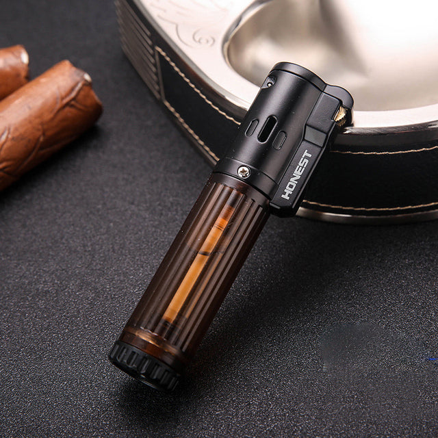 Mini Jet Torch Flint Camping Survival Lighter Portable Spray Gun Butane Metal Cigarette Cigar Lighter Windproof Gadgets Men