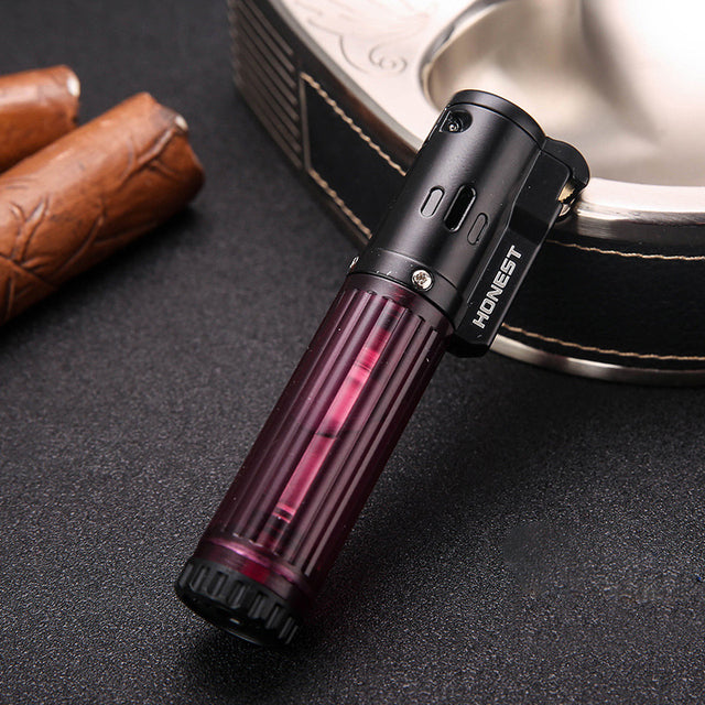 Mini Jet Torch Flint Camping Survival Lighter Portable Spray Gun Butane Metal Cigarette Cigar Lighter Windproof Gadgets Men