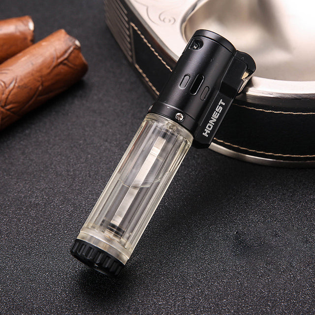 Mini Jet Torch Flint Camping Survival Lighter Portable Spray Gun Butane Metal Cigarette Cigar Lighter Windproof Gadgets Men