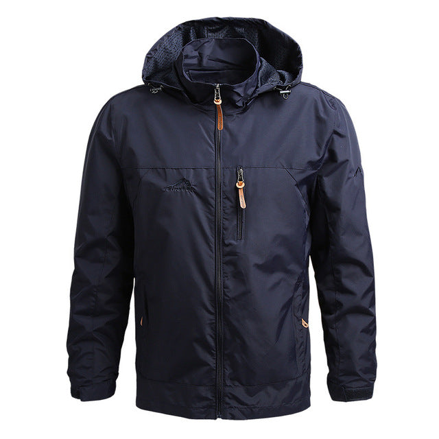 Men Waterproof Jackets Hooded Coats Male Outdoor Outwears Windbreaker Windproof 2021 Spring Autumn Jacket Fashion Clothing Coat