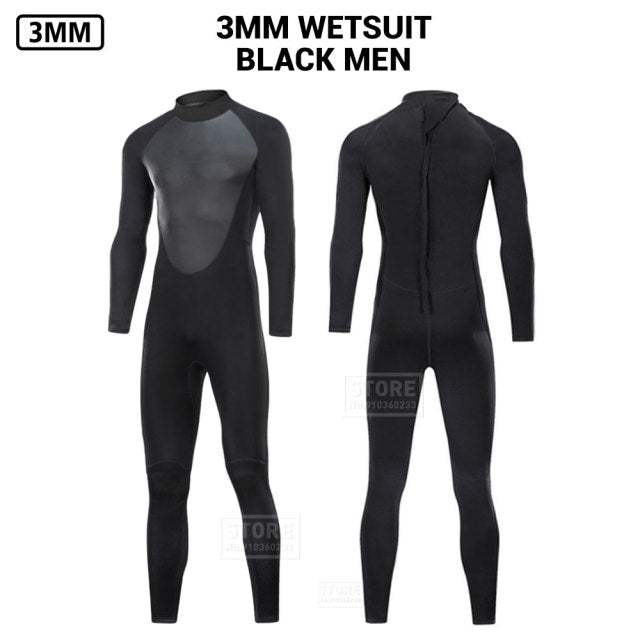 Men Wetsuit 3mm Neoprene Surfing Scuba Diving Snorkeling Swimming Body Suit Wet Suit Surf Kitesurf  Clothes Equipment