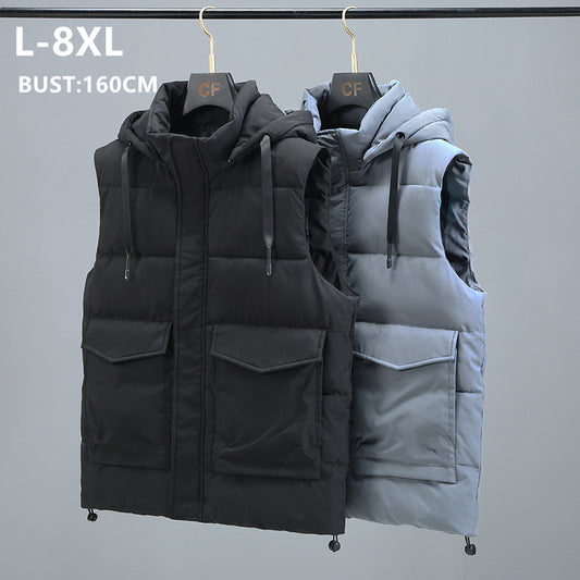 Men Vests Winter Sleeveless Jacket Cargo Man Hoodies Thick Camouflage Men&#39;s Clothing Plus Size 6XL 7XL 8XL 9XL Mens Waistcoat