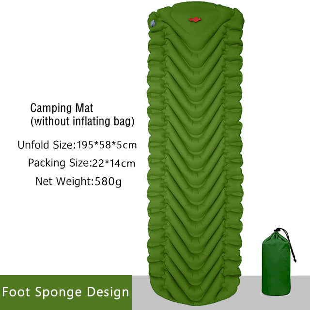 Zomake ultralight sleeping pad fast filling air bag camping sleeping mattress trekking hiking camping mattress inflatable Single