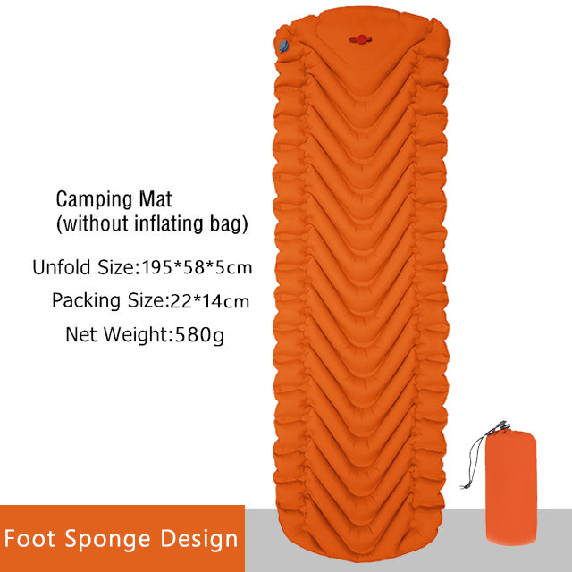 Zomake ultralight sleeping pad fast filling air bag camping sleeping mattress trekking hiking camping mattress inflatable Single