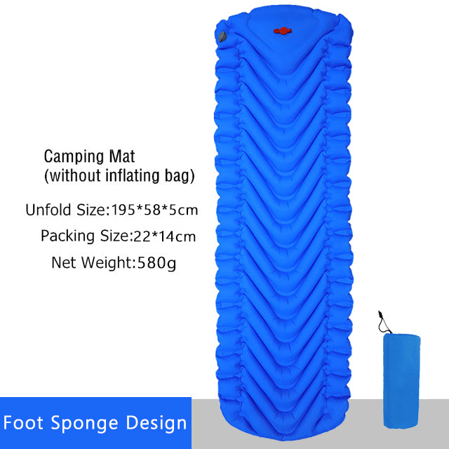 Zomake ultralight sleeping pad fast filling air bag camping sleeping mattress trekking hiking camping mattress inflatable Single