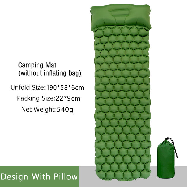 Zomake ultralight sleeping pad fast filling air bag camping sleeping mattress trekking hiking camping mattress inflatable Single