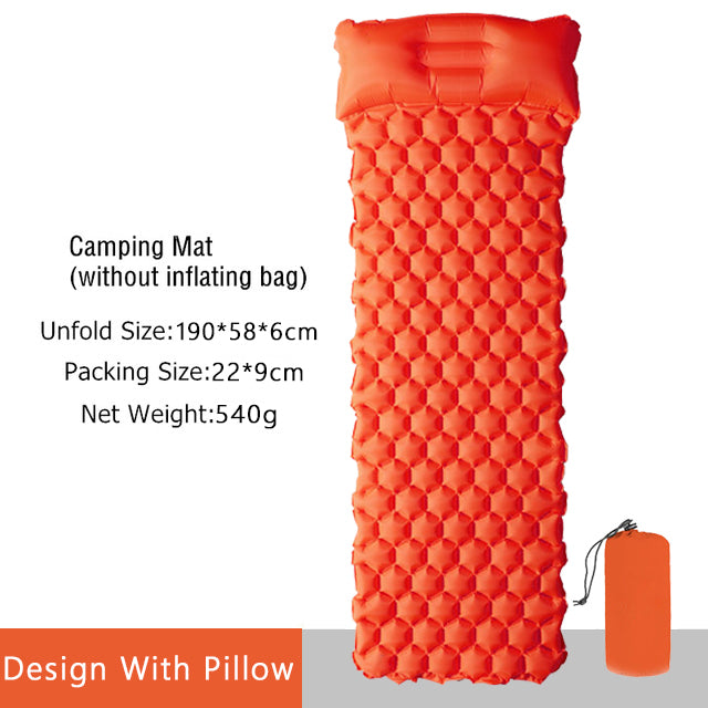 Zomake ultralight sleeping pad fast filling air bag camping sleeping mattress trekking hiking camping mattress inflatable Single