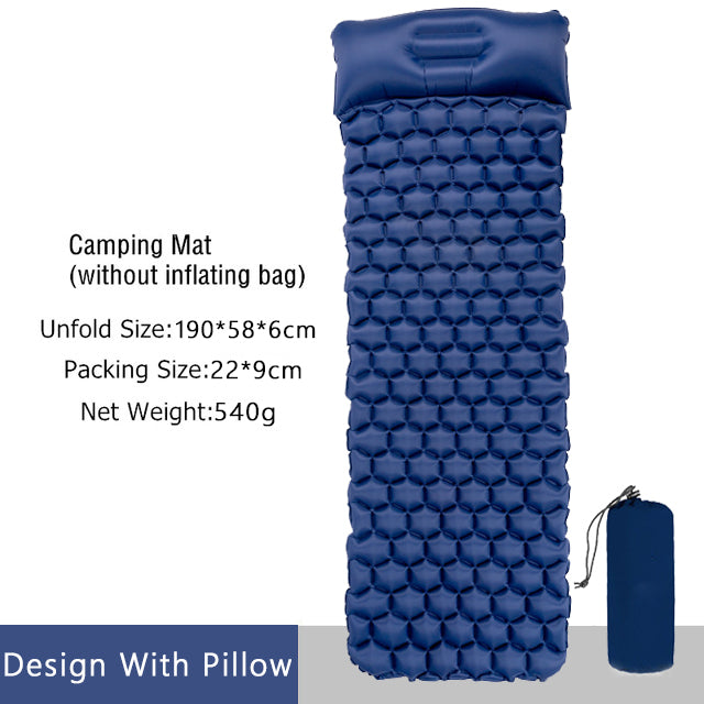 Zomake ultralight sleeping pad fast filling air bag camping sleeping mattress trekking hiking camping mattress inflatable Single