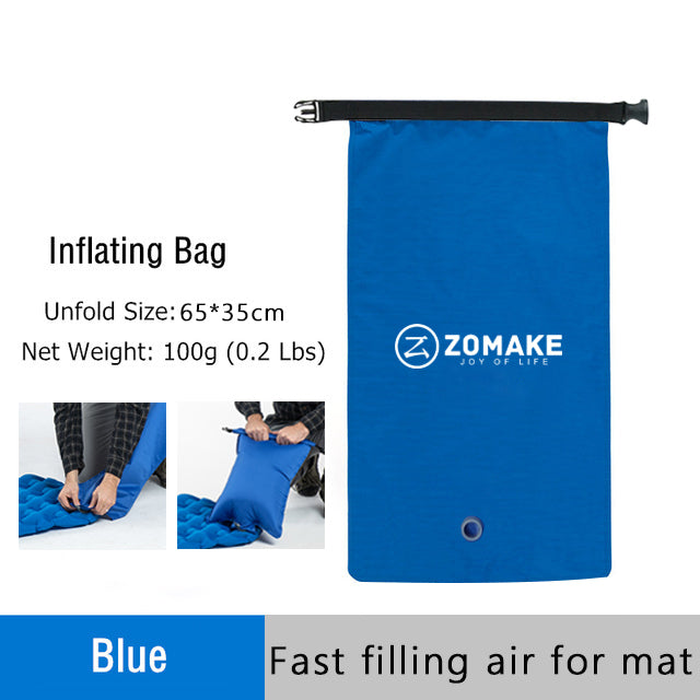 Zomake ultralight sleeping pad fast filling air bag camping sleeping mattress trekking hiking camping mattress inflatable Single