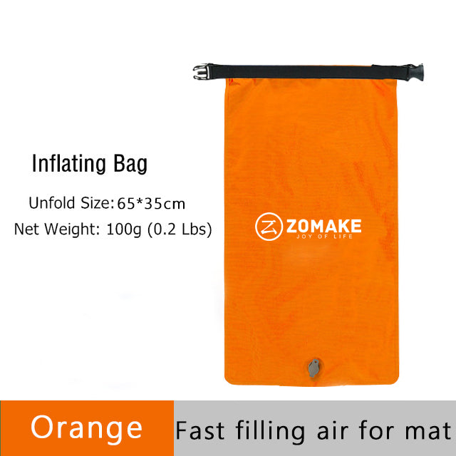 Zomake ultralight sleeping pad fast filling air bag camping sleeping mattress trekking hiking camping mattress inflatable Single