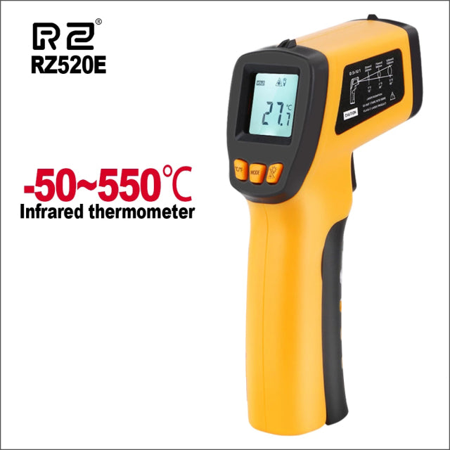 RZ Digital Non-Contact Infrared Thermometer Mini Laser IR Thermometer Temperaure -50~550C Sensor Controller Handheld Pyrometer