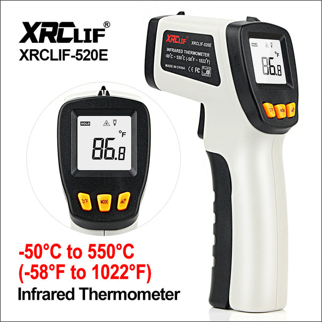 RZ Digital Non-Contact Infrared Thermometer Mini Laser IR Thermometer Temperaure -50~550C Sensor Controller Handheld Pyrometer