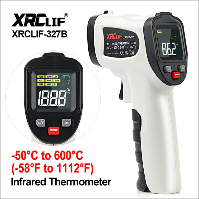 RZ Digital Non-Contact Infrared Thermometer Mini Laser IR Thermometer Temperaure -50~550C Sensor Controller Handheld Pyrometer