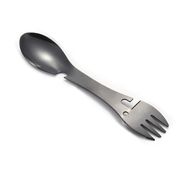 The 5-in-1 Stainless Steel Fork/Spoon/Knife/Bottle Opener/Can Opener Multitool