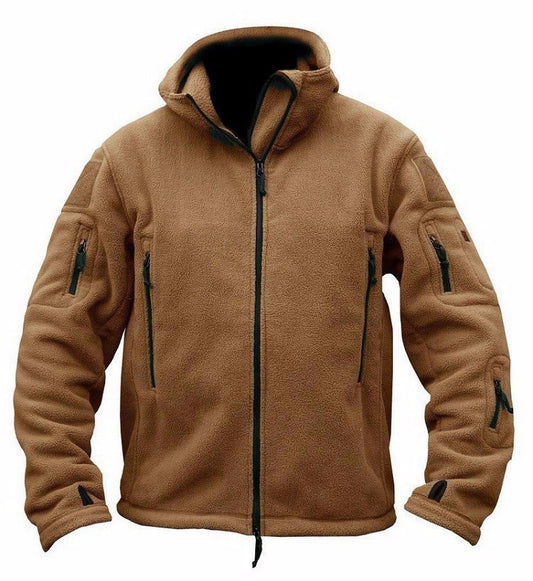 ZOGAA 2021 Men Winter Thermal Fleece Tactical Jacket Outdoors Sports Hooded Coat Hiking Hunting Combat Camping Army Soft Shell