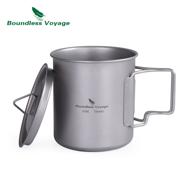 The Ultimate Survival Titanium Camping Pot Cup Set