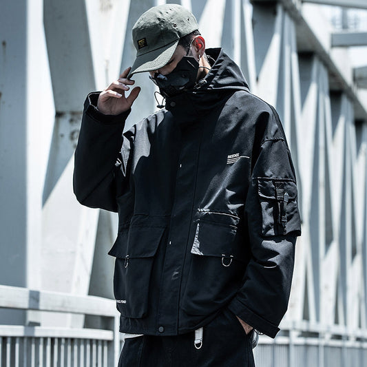 The Street Survivalist Cargo Techwear Black Cargo Jacket